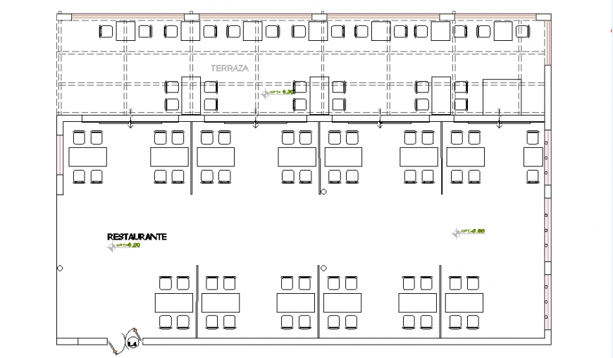 Restaurant architect planning layout file