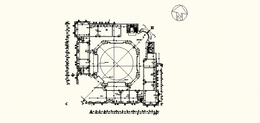 Restaurant detail elevation and plan dwg file