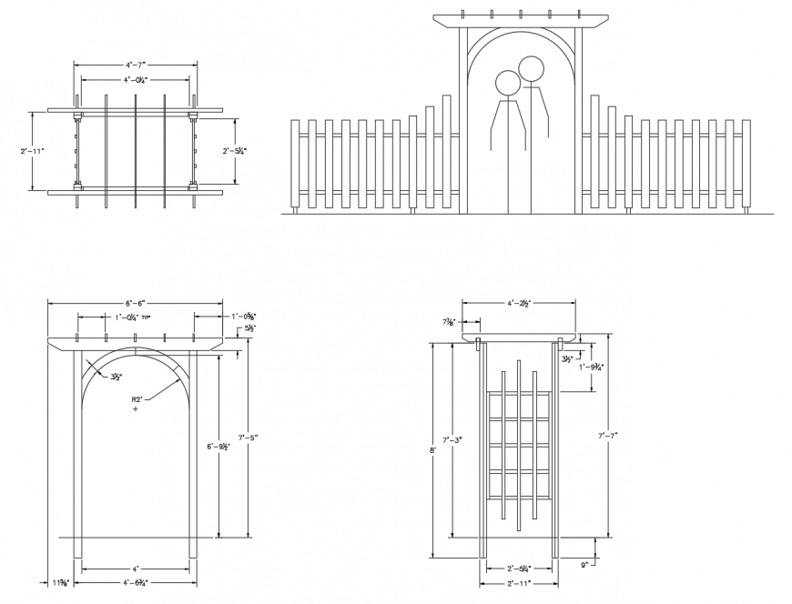 Revolve door elevation in auto cad file