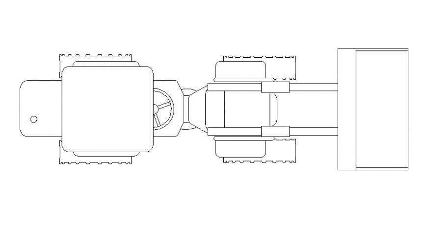 Road roller details drawing AutoCAD file