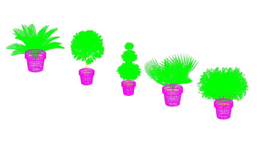 Rock garden plants detail dwg file