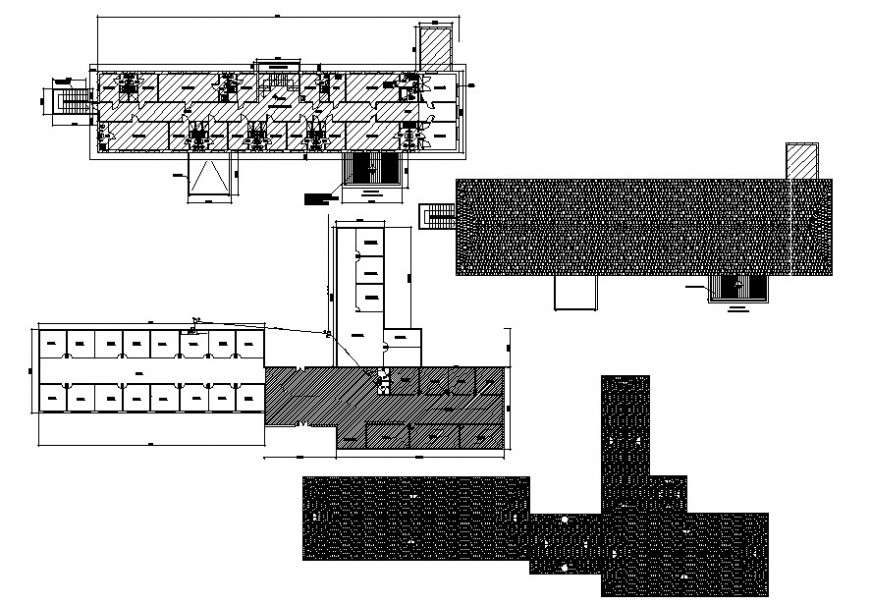 Roof plan of clinic project cad file