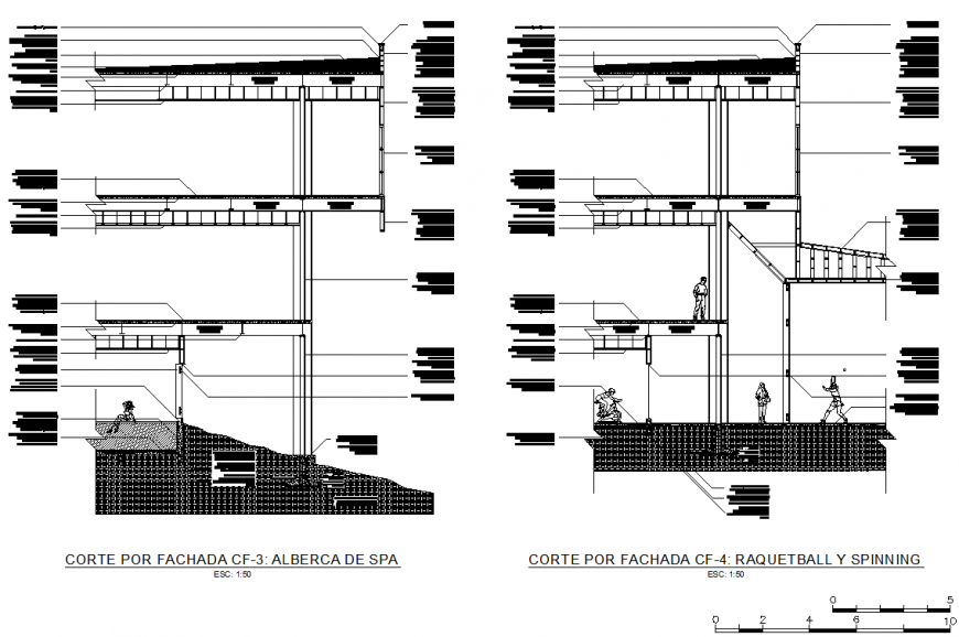 Roof section and wall section plan autocad file