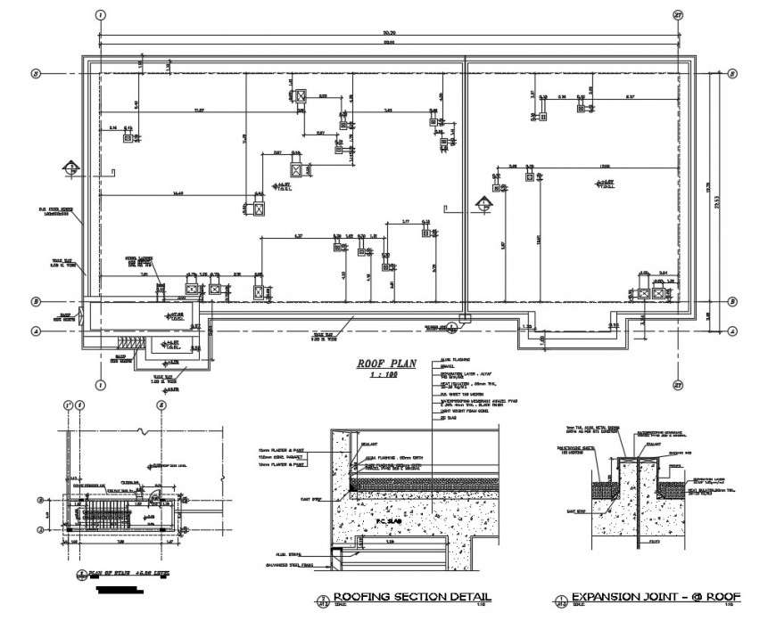 Roofing section detail autocad file