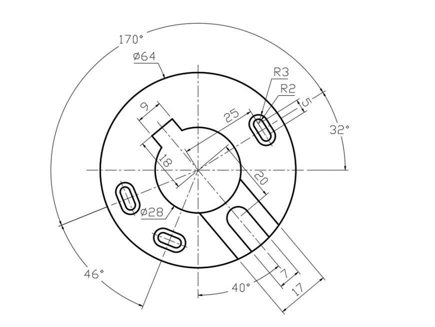 Round shape Base CAD drawings plan