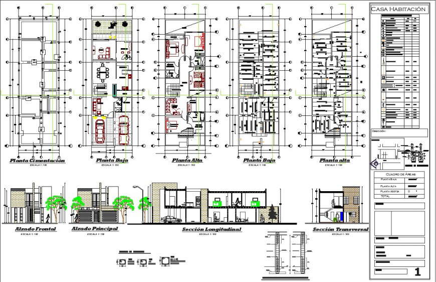 Row house duplex detail layout plan and elevation drawing in dwg AutoCAD file.