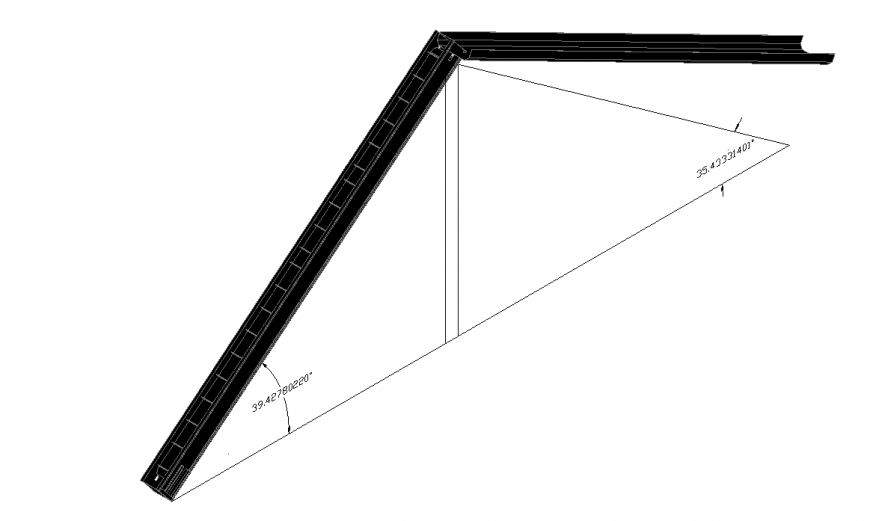 S.S Roof Section Design Drawing Detail