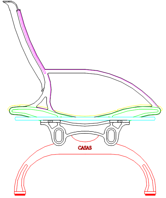 Salon Chair DWG File for Interior and Furniture Design