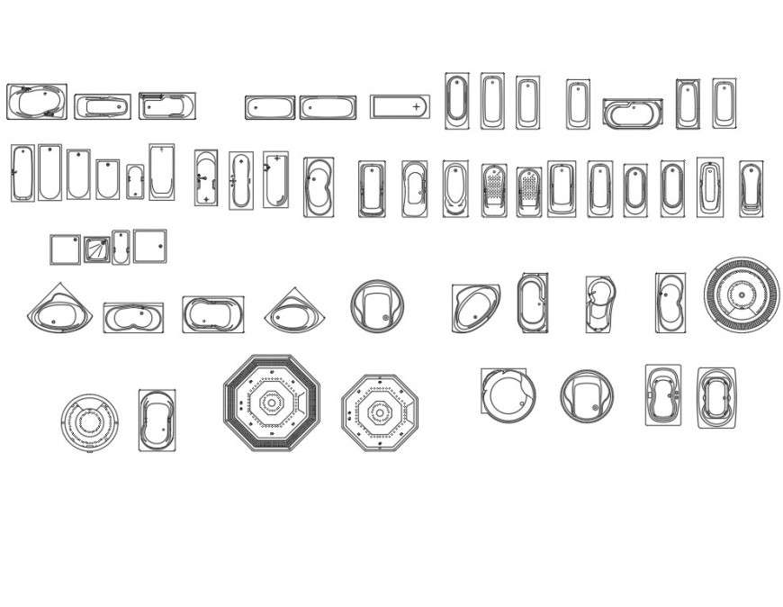 Sanitary appliances planning autocad file