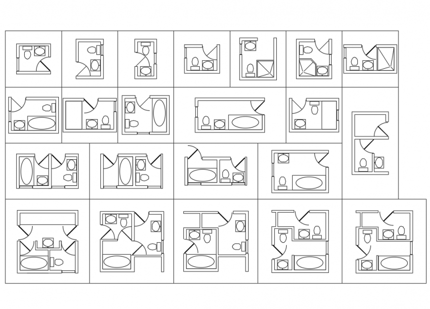 Sanitary blocks sections cad drawing details dwg file
