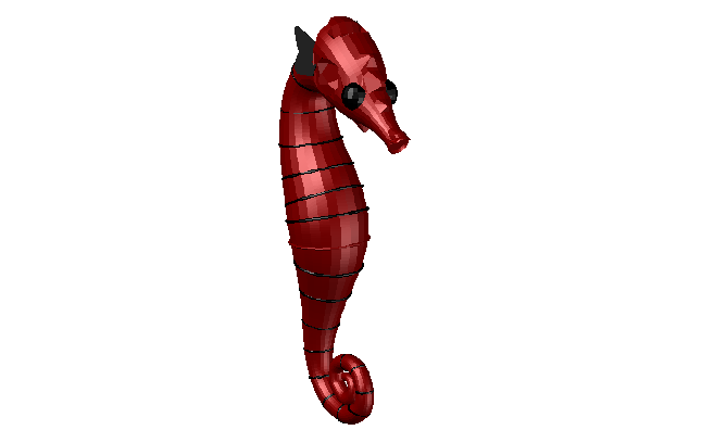 sea horse dwg file