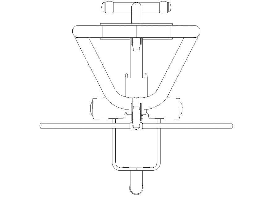 Seat arm curl machine detail 2d view CAD gym equipment block layout autocad file.