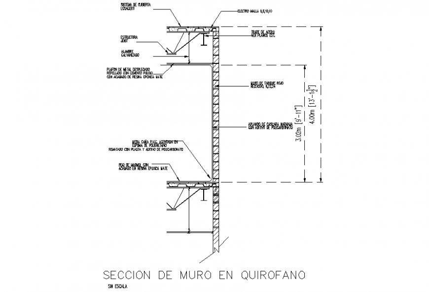 Section Cutting Detail & Construction detail