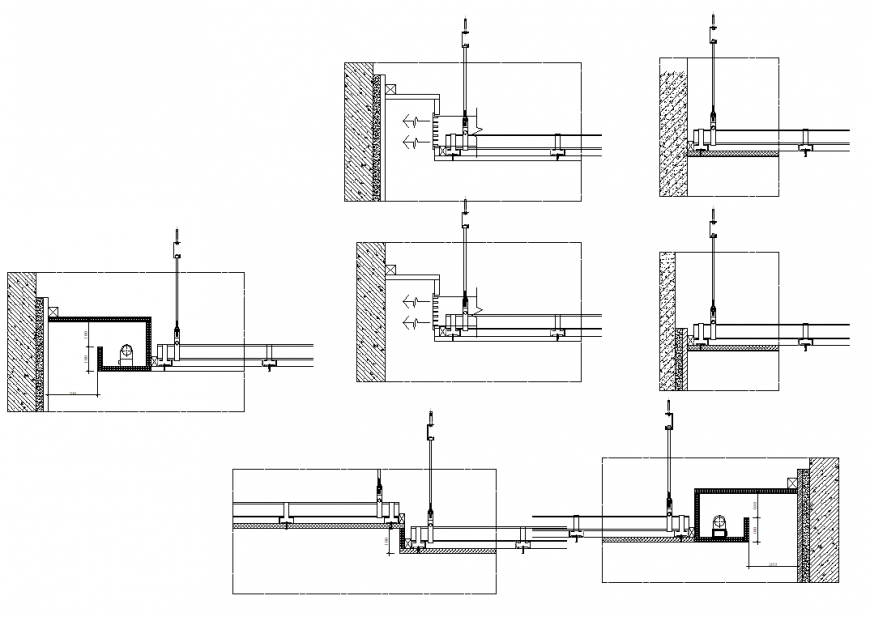 Section detail door plan layout file