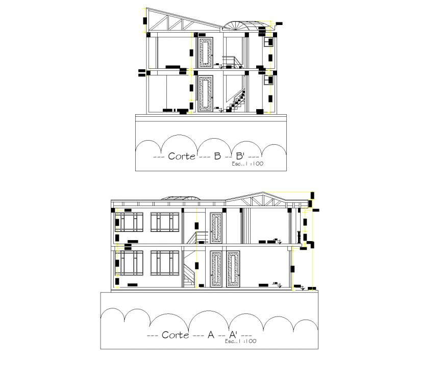 Section home plan layout file