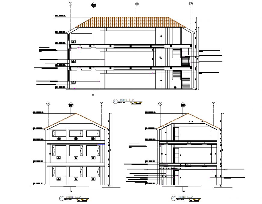 Section of hostel plan layout file