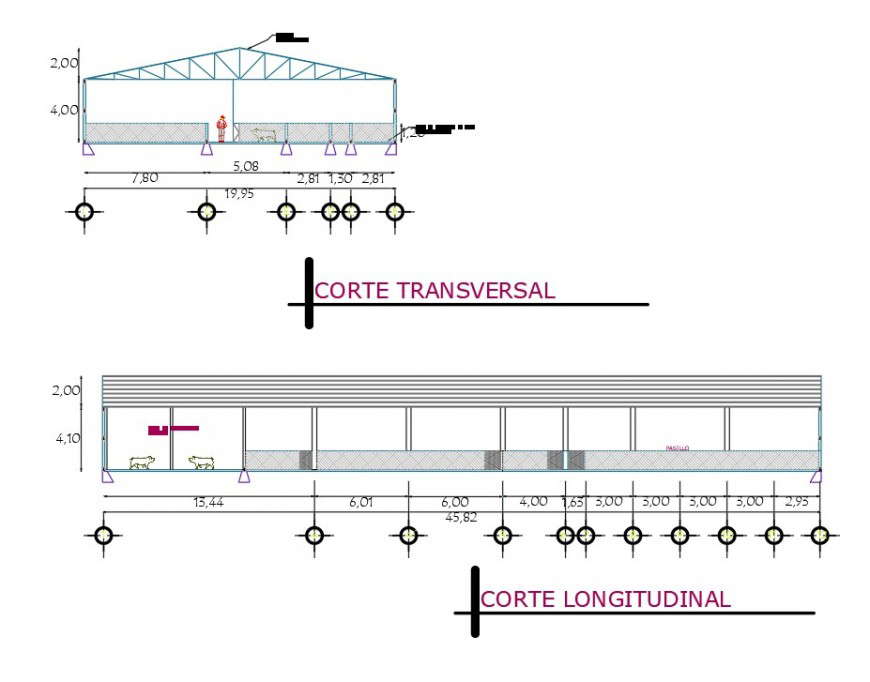 Section of office building plan detail