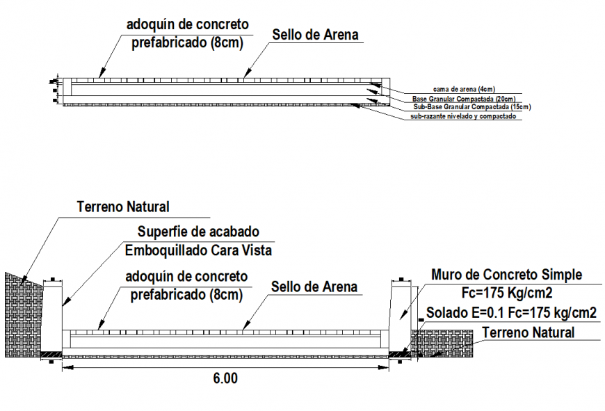 Section paving stone autocad file