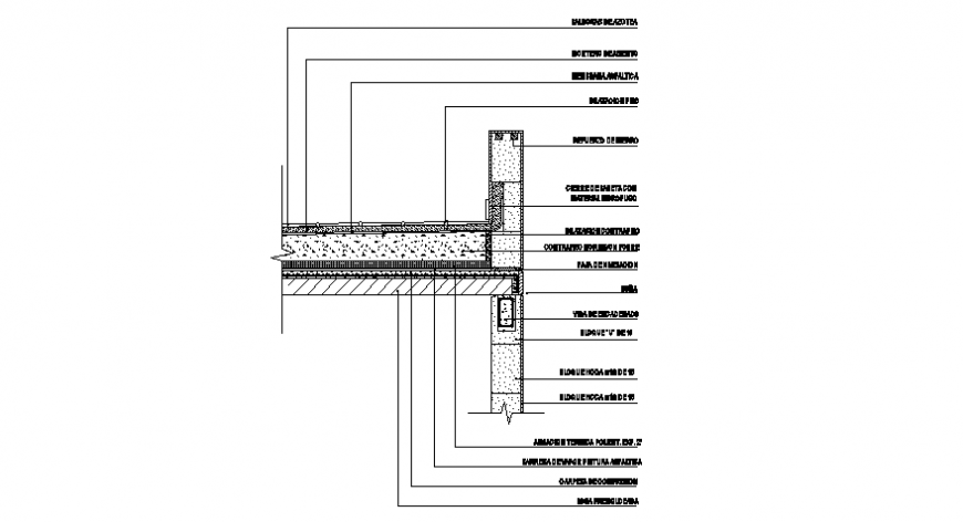 Sectional detail of structure