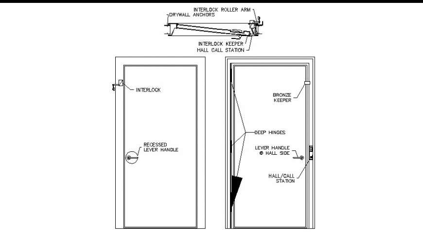 Sectional Elevation of door file