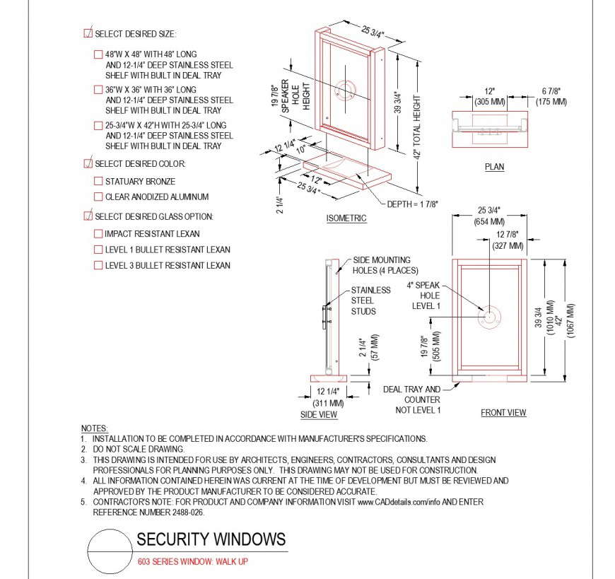 Series window walk-up plan dwg file