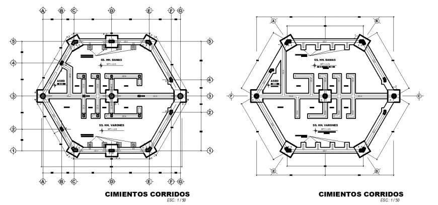 Service module plan drawing in dwg file.