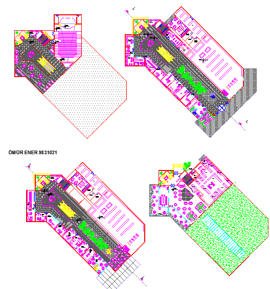 shopping center architecture design with landscaping 