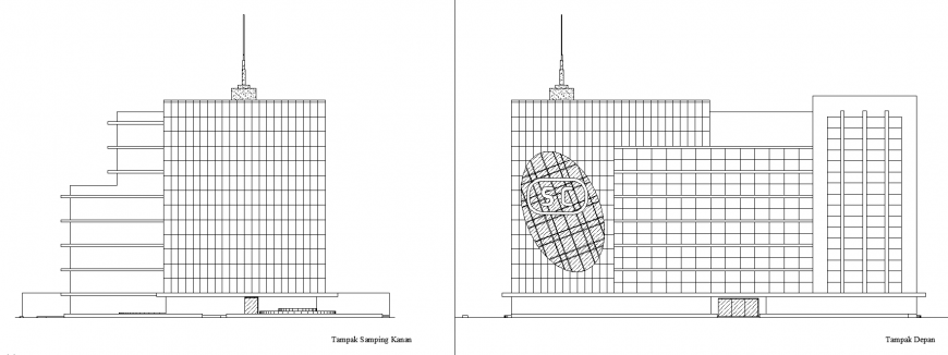 Shopping center concept drawing in dwg file.