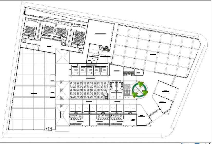 Shopping center planning autocad file