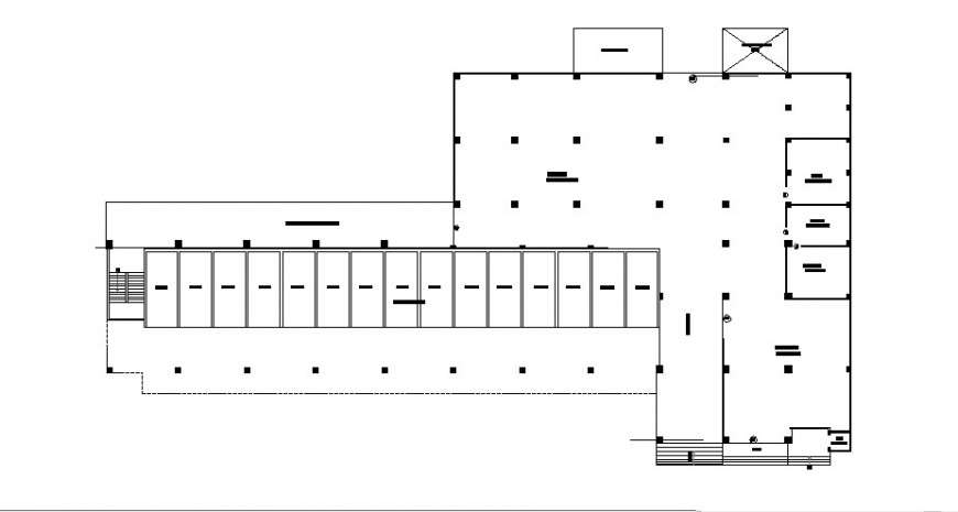 Shopping complex ground floor plan cad drawing details dwg file