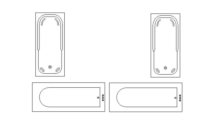 shower tub cad blocks in AutoCAD, dwg file.