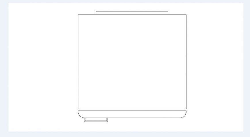 Simple oven elevation 2d block cad drawing details dwg file