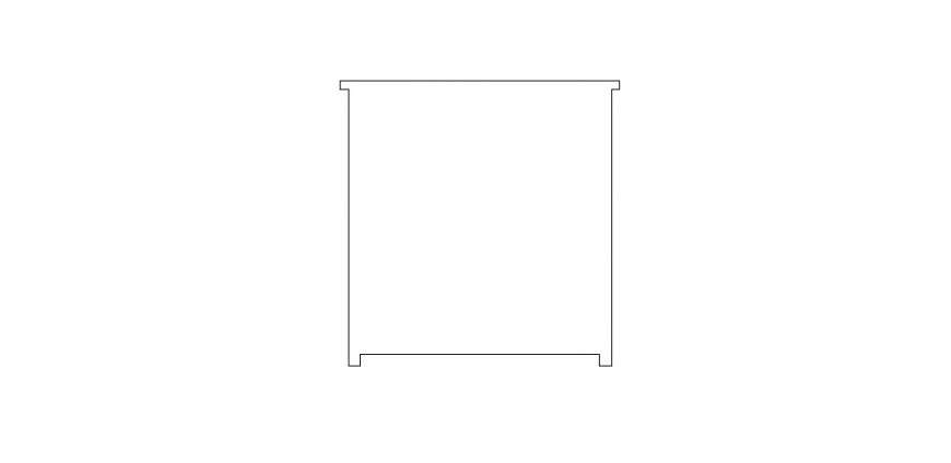 Simple table elevation block cad drawing details dwg file