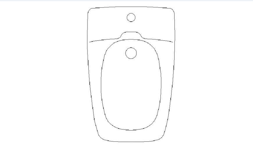 Simple toilet sheet 2d elevation block cad drawing details dwg file