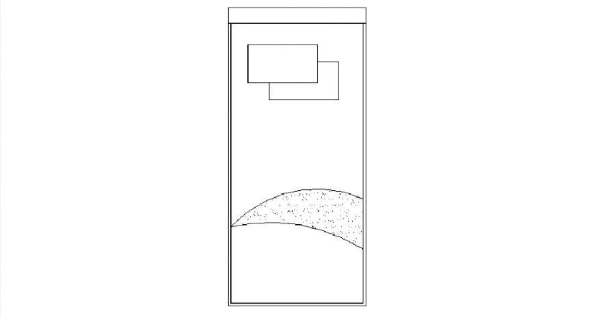 Single bed elevation cad drawing details dwg file