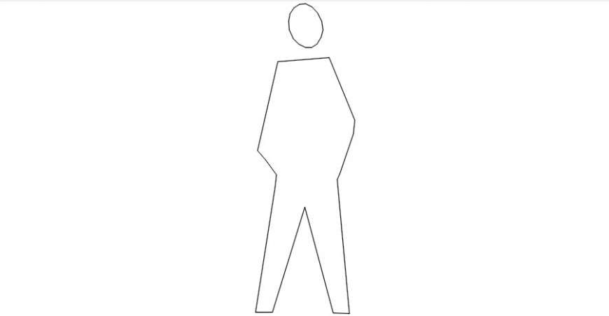 Single human figure detail model block