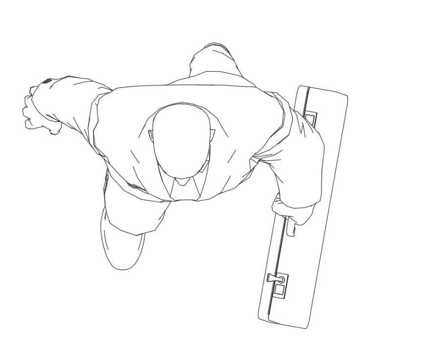 Single man plan autocad file