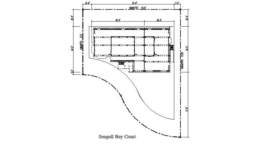 Site plan of an area detailing drawing in autocad format