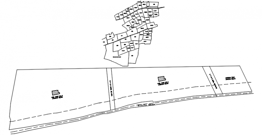 Site sectional top view plan detail