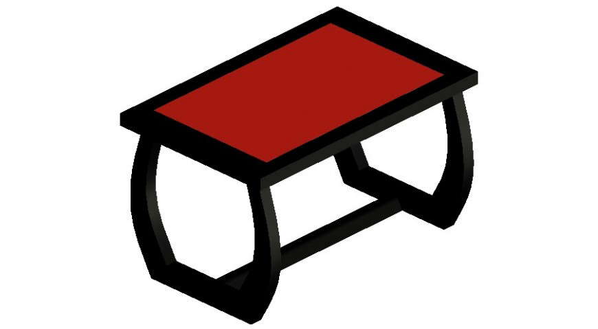 Small table desk drawings detail 3d model autocad file