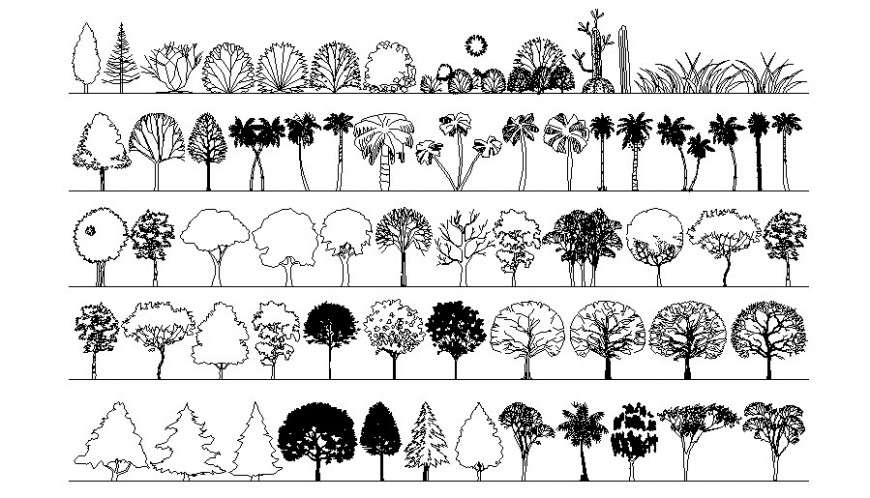 Some one the landscaping units details autocad drawing