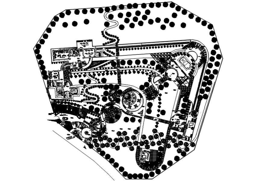 Spa with Jim area in general plan in AutoCAD file
