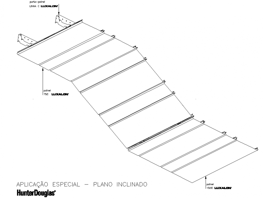 Special flat slab inclined application detail dwg file