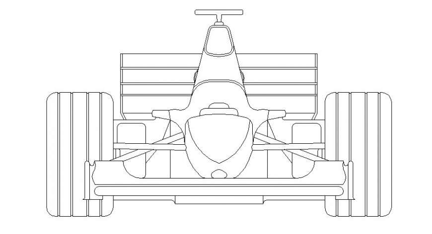 Sports car detail elevation drawing in AutoCAD