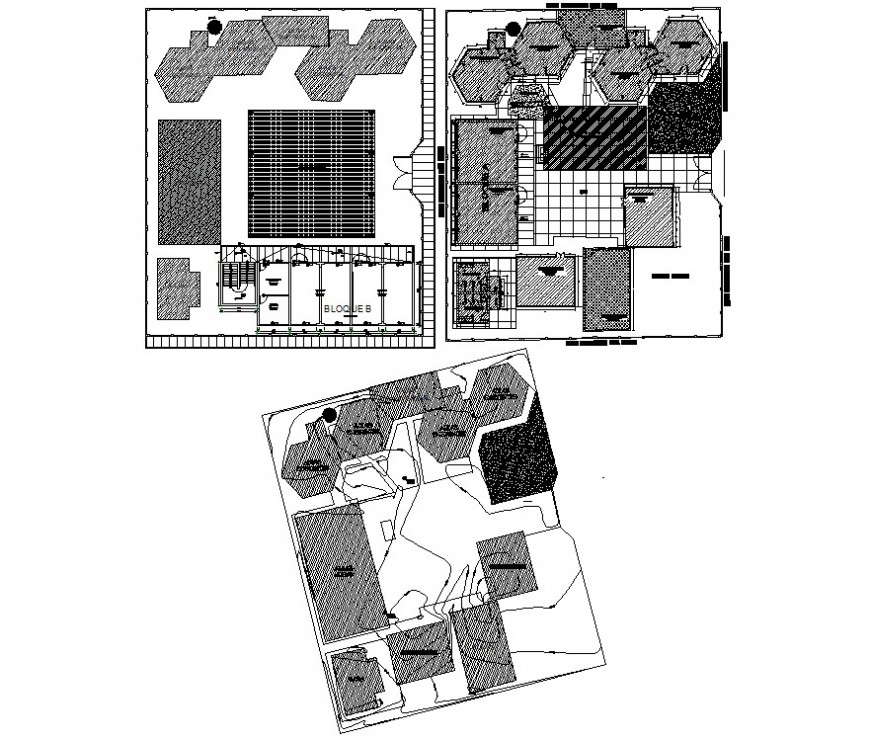 sports institute project autocad file