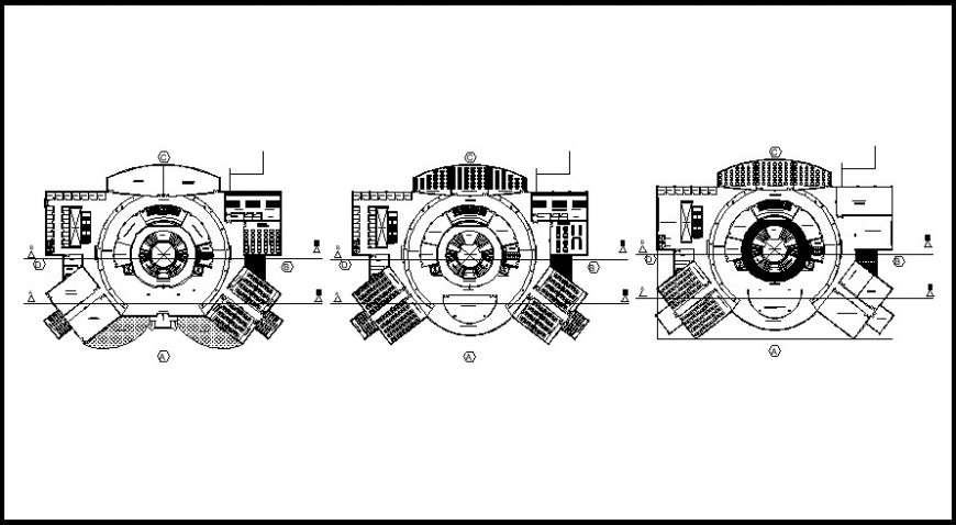 Stadium top view plan concept
