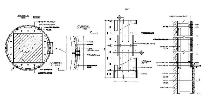 Stainless steel column cad drawings autocad drawing