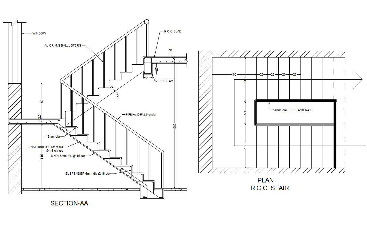 staircase CAD Drawing