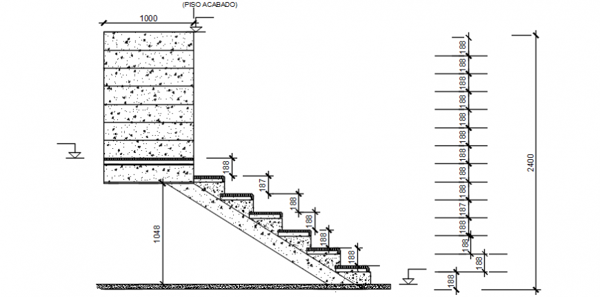 Staircase Step Detail cad file