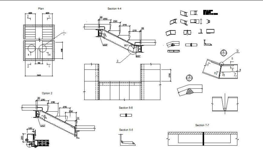 Stairway 2d drawing the autocad